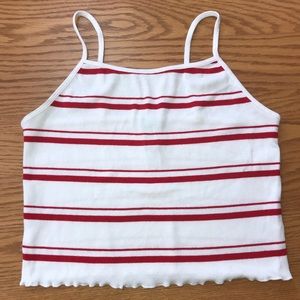 Red & White Striped Tank